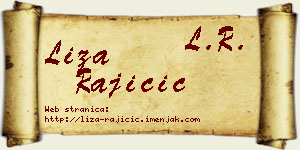 Liza Rajičić vizit kartica